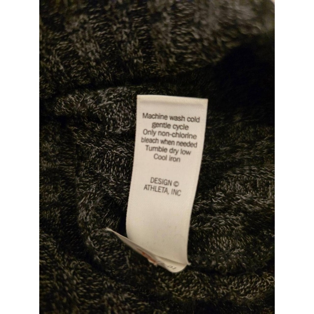 Athleta Gray Ribbed Turtleneck Sweater Thumb Holes Size XXS - Picture 4 of 10